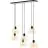 Brilliant Casto Luce Pendente Vetro Luce Pendente Metallo Nero Beige | Adatto per 6x E27